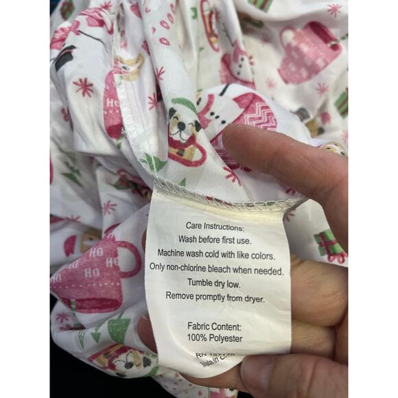 Christmas Holiday Puppy Dog Twin Sheets, White/Red, Soft Adorable 3 Piece - Picture 5 of 6